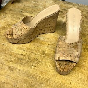 Veronica Beard cork wedges size 9.5